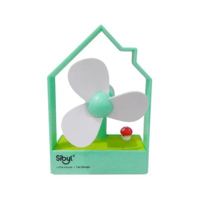 SiByl Little House Kipas Angin Mini – Portable USB Fan - Green