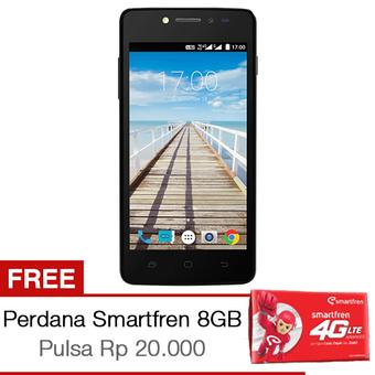 Smartfren Andromax E2 - 8GB - Hitam + Free Perdana Smartfren 8GB + Pulsa Rp 20k  