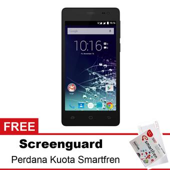 Smartfren Andromax Qi - 8GB- Hitam + Gratis Screenguard + Perdana Kuota Smartfren  