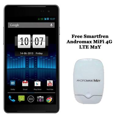 Smartfren Andromax U2 EG98 Blue Smartphone + Modem MiFi 4G M2Y