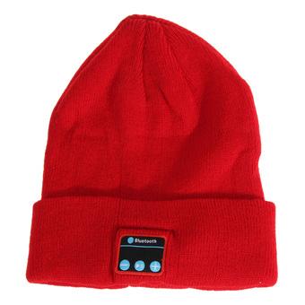 Soft Warm Hat Bluetooth Smart Cap Headphone Headset Speaker Mic (Red) (Intl)  