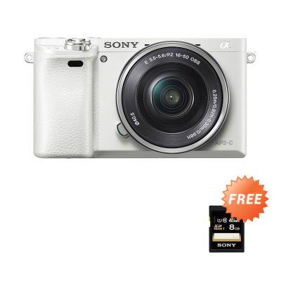 Sony Alpha 6000L Single Lens Putih Kamera Mirrorless