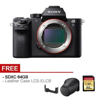 Sony Alpha 7S II Kamera Mirrorless - 12MP - Hitam + Gratis SDXC 64GB  