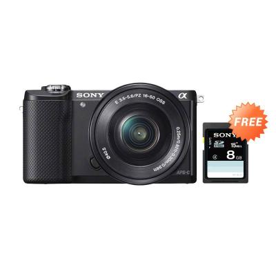 Sony Alpha A5000 KIT 16-50mm f/3.5-5.6 OSS Hitam Kamera Mirrorless