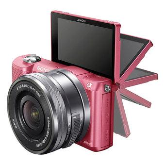 Sony Alpha A5000 Mirrorless Digital Camera with 16-50mm Lens Kit Pink  