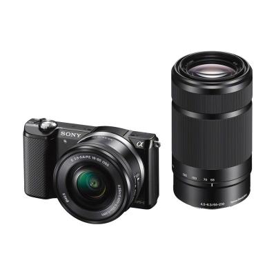 Sony Alpha A5000 Y Kit 16-50mm + 55-210mm Kamera Mirrorless