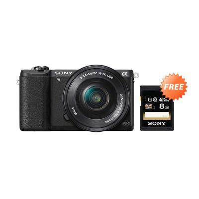 Sony Alpha A5100 Kamera Mirrorless - Hitam + Free SDHC 8GB