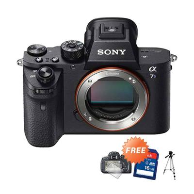 Sony Alpha A7S Body Kamera Mirrorless + SDHC 16 GB + Screen protector + Tripod Promos