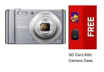Sony Camera Cybershot DSC-W810 - Silver + Gratis SD Card 8GB + Case