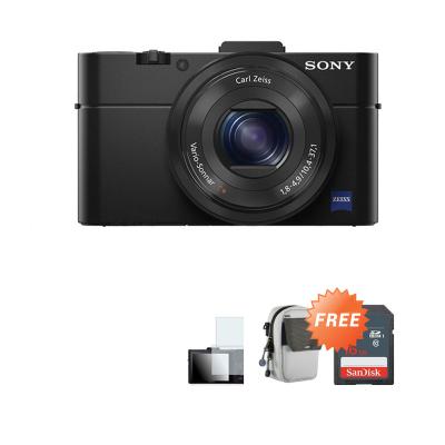 Sony Cyber Shot Dsc-Rx100 M2 Kamera Pocket - Hitam [20 MP] + Free Aksessories Kamera