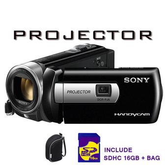 Sony DCR PJ-6 Projector + Memory 16GB dan Tas - Hitam  