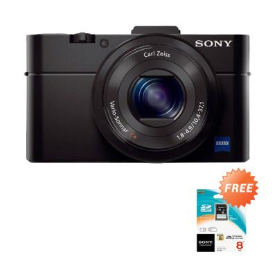 Sony DSC RX100 MARK II Hitam Kamera Pocket + Memory SD [8 GB]