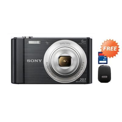 Sony DSC-W810 Kamera Pocket - Hitam + Free Memory Card 8GB + Case