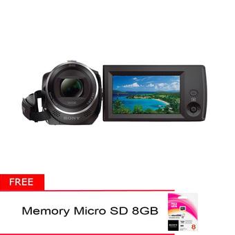 Sony HDR-CX405 HD Handycam - Hitam - Gratis Memory 8GB  