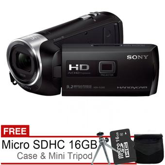 Sony HDR-PJ240 Handycam - Free MicroSD 16GB + Tas + Mini Tripod  