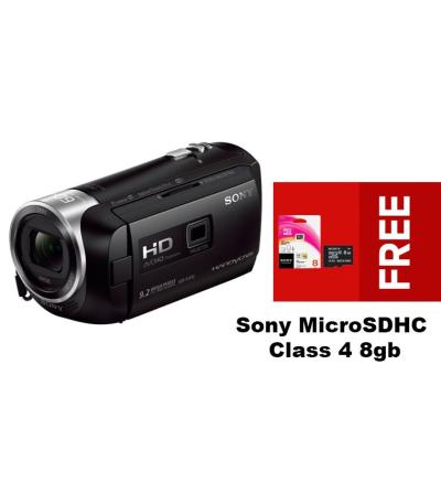Sony HDR-PJ410 - Hitam Free Sony MicroSD 8gb Memory Card