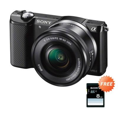 Sony ILCE A5000 L KIT 16-50mm f/3.5-5.6 OSS Hitam Kamera Mirrorless