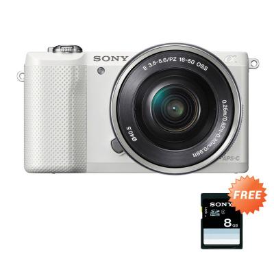 Sony ILCE A5000 L KIT 16-50mm f/3.5-5.6 OSS Putih Kamera Mirrorless