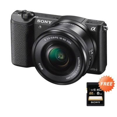 Sony ILCE A5100 L KIT 16-50mm f/3.5-5.6 OSS Hitam Kamera Mirrorles