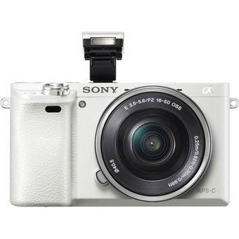 Sony ILCE Alpha A6000L 16-50mm Kamera Mirorrless – 24 MP - Putih  
