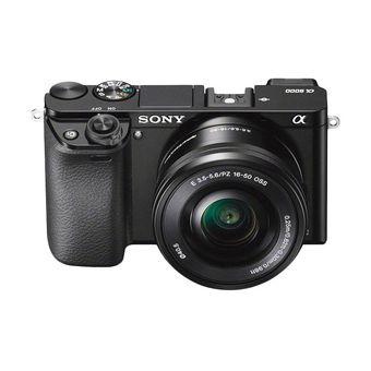 Sony ILCE Alpha A6000L 16-50mm Kamera Mirorrless – 24 MP - Hitam  