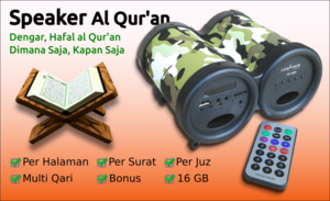 Speaker Al Qur'an Per Juz Surat Halaman 16Gb Advance TP200 Multi Qari