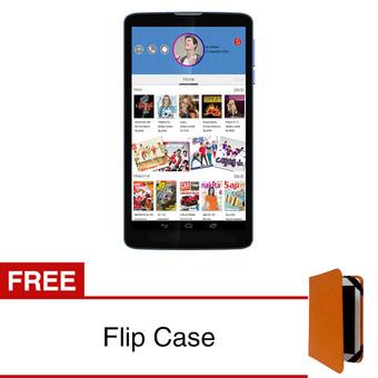 SpeedUp Pad Pop 3G - 4GB - Biru + Gratis Flipcase Kuning  