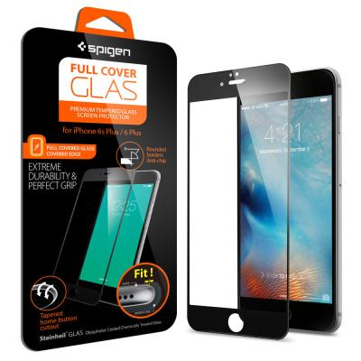 Spigen Full Cover Glass Black Screen Protector for iPhone 6 Plus or 6S Plus