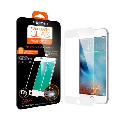 Spigen Full White Tempered Glass for iPhone 6S Plus or iPhone 6 Plus [5.5 Inch]