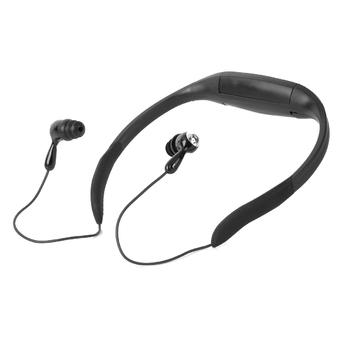 Sport Waterproof Rechargeable In-Ear Headphone MP3 Player with FM Radio - Black (4GB)  
