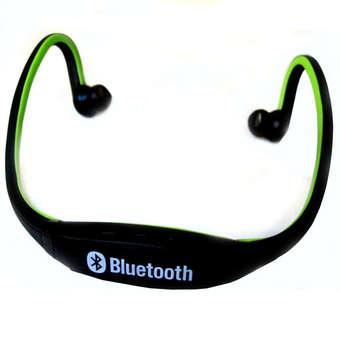 Sports Wireless Bluetooth Headset - BTH-404 - Black/Green  