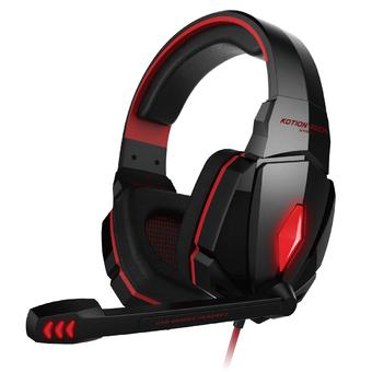 Stereo Noise Cancelling Gaming Headset w/ Mic HiFi Driver LED Light for PC (Red) (Intl)  