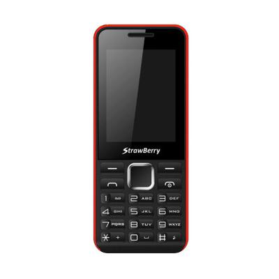 Strawberry ST11 One Black Red Candy Bar Handphone [Dual SIM]