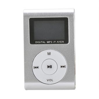 Sunweb Lcd Metal Clip Mp3 Music Player With Card Slot Mini Mp3 Player Fm Radio Sliver ( Silver ) (Intl)  