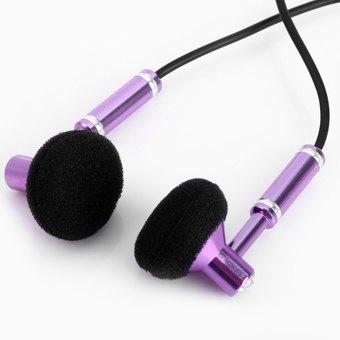 Super Bass In-ear Earphone 3.5mm Jack Stereo Headphone 1.2m Cable with Microphone for iPhone 6 / 6 Plus 5 5S 4 4S Samsung Smartphones MP3 Computers (Purple)  