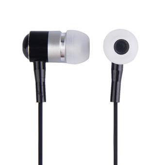 Super Bass Stereo Earphone 3.5mm Headset Black for Tablet MP3 MP4 iPod (Intl)  