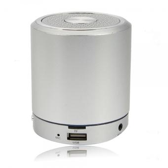 T-2020 Aluminum Alloy Mini TF Card/Flash Disk MP3 Speaker with FM Function (Silver)  