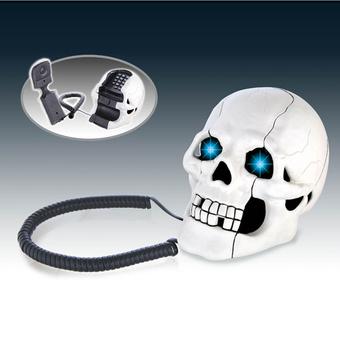 Telephone with Skull Shape White  