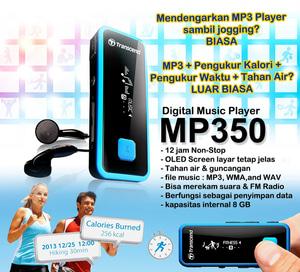 Transcend MP3 Player MP350 - 8GB - Blue