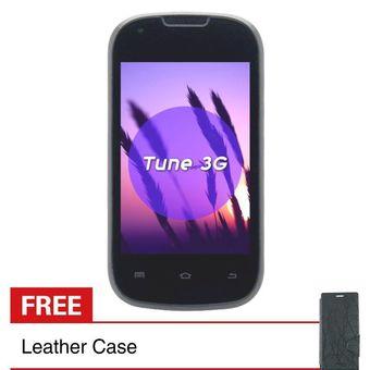 Treq Tune 3G - 512MB - Hitam + Gratis Leather Case  