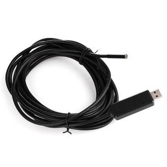USB 2.0 Endoscope 6 LED 5.5mm Waterproof Inspection Camera 5m Cable New  