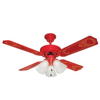 Uchida Ceiling Fan KM 4142.4 Red /BBS+3L CF 125 E RED  