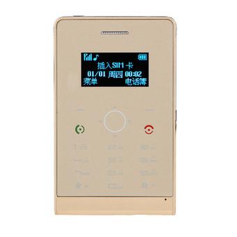 Ultra Thin Card Mobile Phone (Gold)(Bulit in 8GB memory) (Intl)  