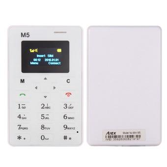 Ultra Thin Pocket Quad Band Low Radiation M5 Card Phone(Whtie) (Intl)  