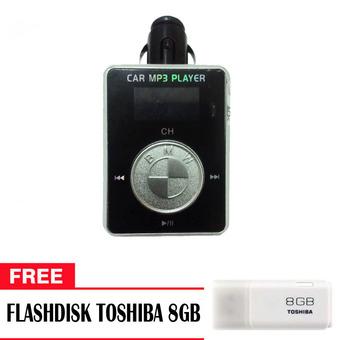 Universal Car Mp3 Player With Fm Modulator - Hitam + Free Flashdisk Toshiba 8GB  