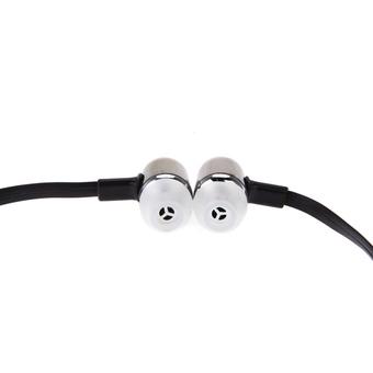 Universal In-Ear Stereo Sound Flat Cable Earphone Headphone for iPod iPhone MP3 MP4 Smartphone (Black) (Intl)  