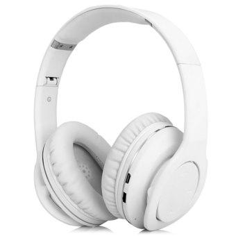 VEGGIEG V8800N Foldable Bluetooth V4.0 + EDR Hands Free Headset MP3 Music Headphone with Microphone 3.5mm Line-in Jack and Micro USB Interface Support for NFC Switch Function (White)  