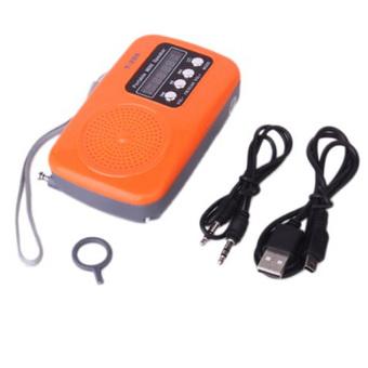 Vococal Wireless USB Portable Mini Speaker With FM Radio Gift for Parents Orange  