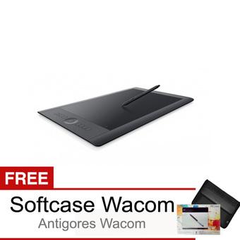 Wacom Intuos Pro Medium PTH651 with Wireless Kit - Hitam + Gratis Softcase dan Antigores  