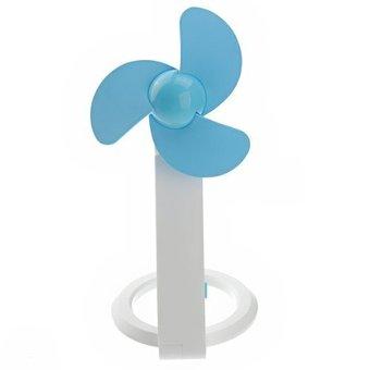 Welink Foldable USB Powered Mini Electric Fan (White/Blue) (Intl)  